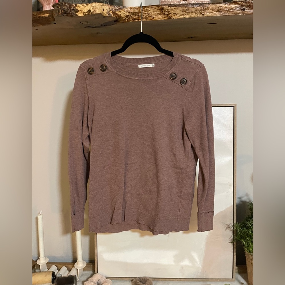 Staccato Mauve Button-Detail Sweater Top from Wantable